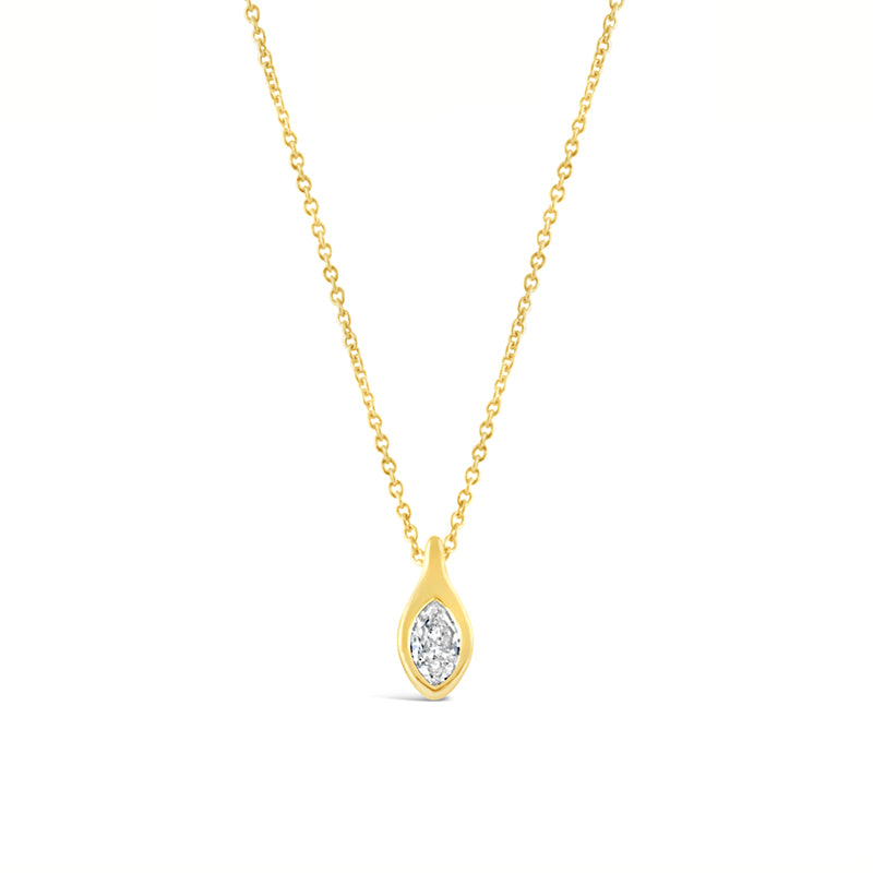 Marquise Cut Teardrop Diamond Pendant 0.23ct