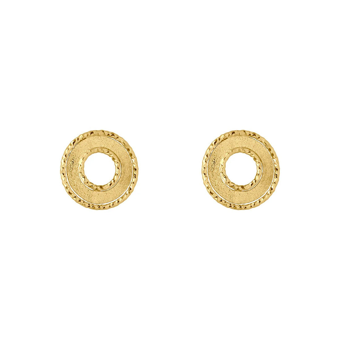 Open Circle Stud Earrings