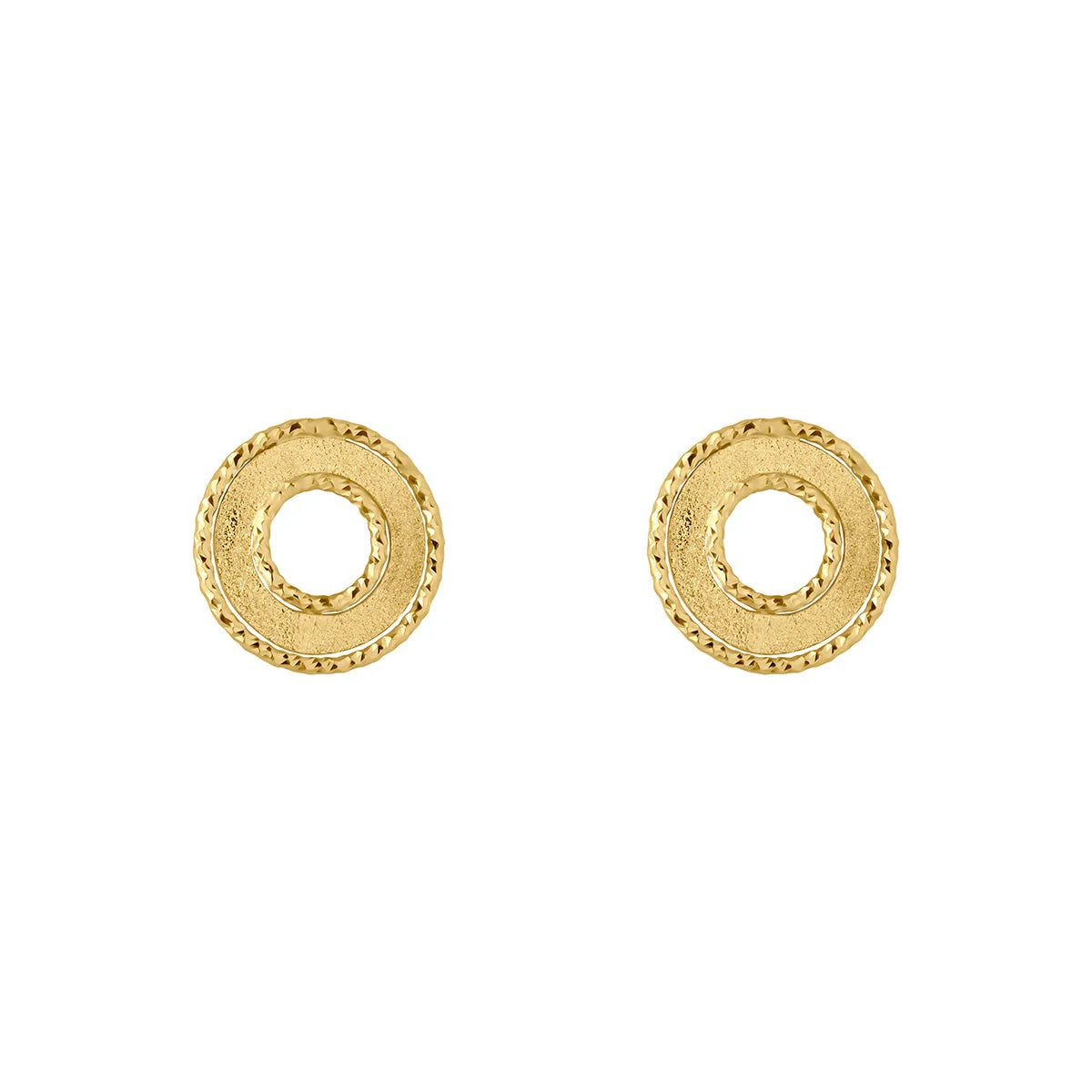 Open Circle Stud Earrings