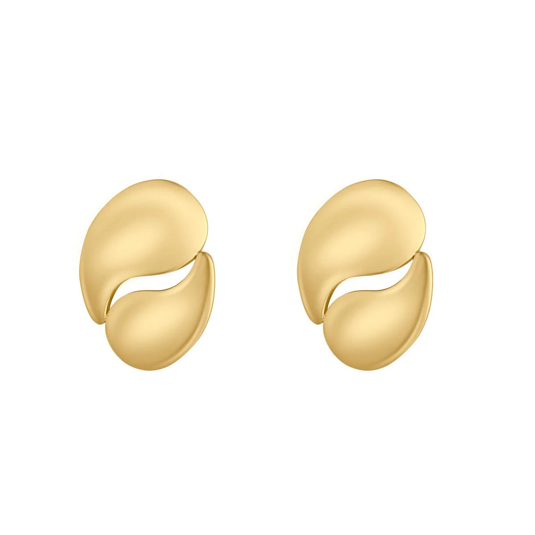 Double Swirl Stud Earrings