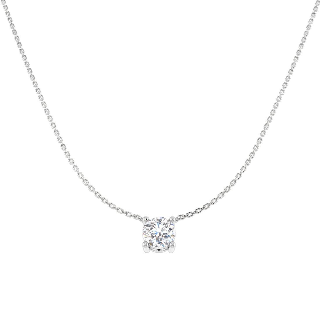 White Gold Round Brilliant Cut Diamond Pendant 1.50ct