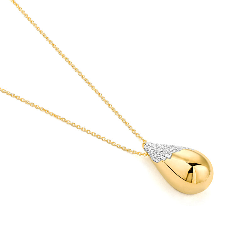 Dripping Diamonds Teardrop Pendant