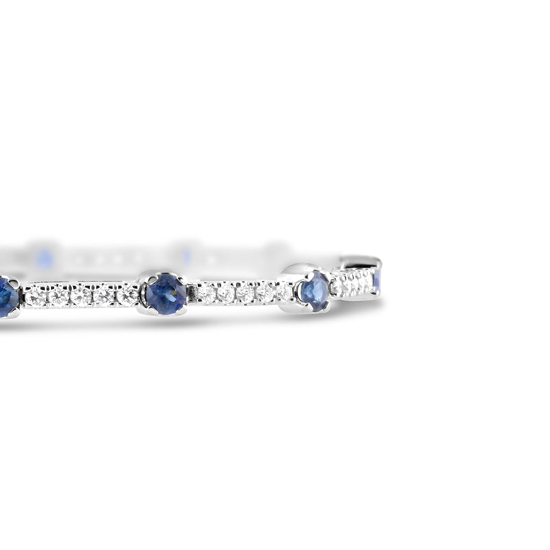 Sapphire & Diamond Tennis Bracelet