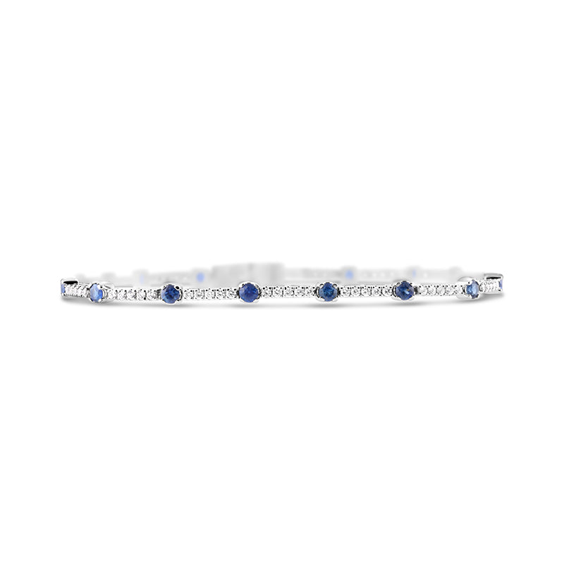 Sapphire & Diamond Tennis Bracelet