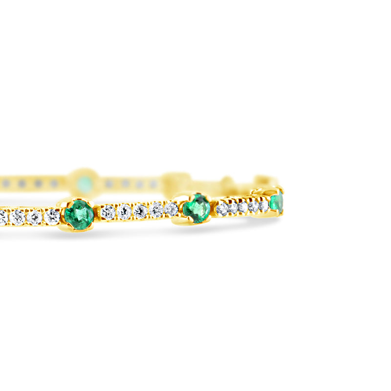 Emerald & Diamond Tennis Bracelet