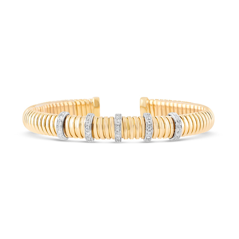 Gold & Diamond Tubogas Bracelet
