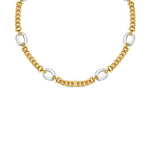 Load image into Gallery viewer, Two Tone Curb &amp; Oval Chain Link Bracelet