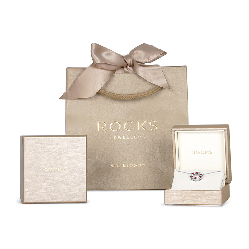 Rocks Lemon Quartz & Diamond Cushion Halo Pendant