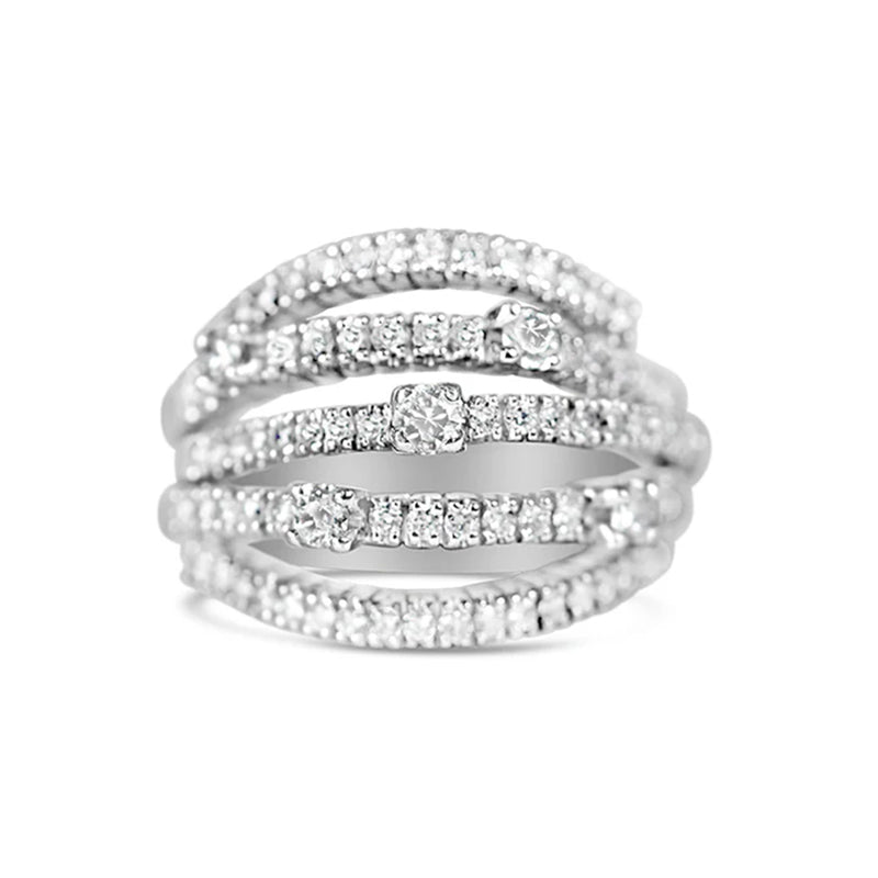 Damiani Multi Layered Diamond Ring