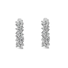 Load image into Gallery viewer, Damiani Diamond Floral Cluster Hoop Earrings