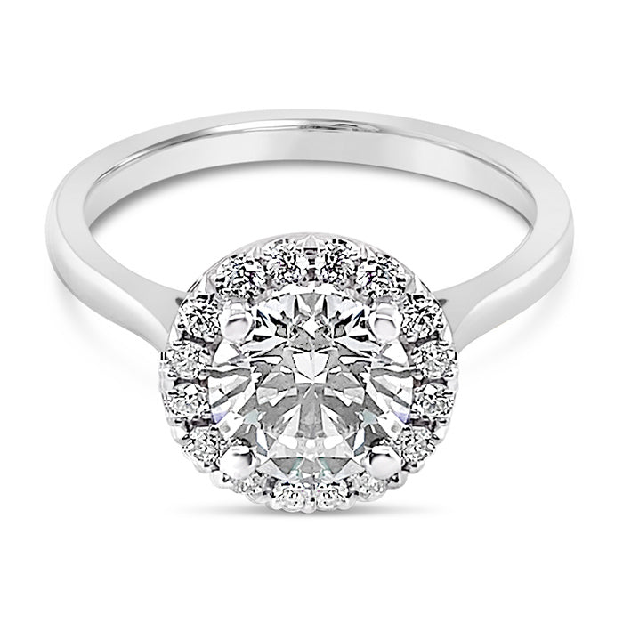 Round Brilliant Halo Engagement Ring 1.60ct