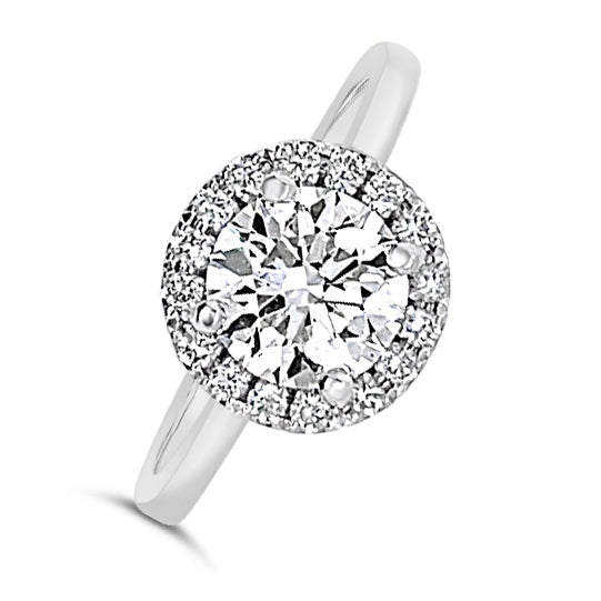 Round Brilliant Halo Engagement Ring 1.60ct