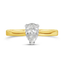 Load image into Gallery viewer, Pear Solitaire Engagement Ring 0.75ct - Laboratory Grown Diamond