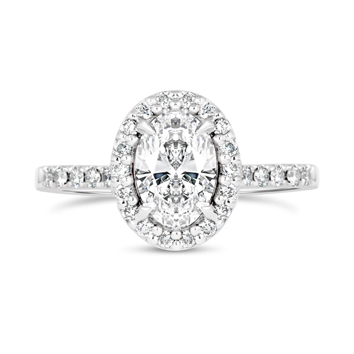 Oval Halo Engagement Ring 1.31ct - Laboratory Grown Diamond