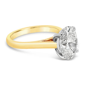 Oval Solitaire Diamond Engagement Ring - 1.30ct - Laboratory Grown Diamond