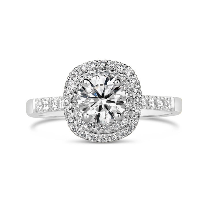 Round Brilliant Oval Halo Engagement Ring 1.10ct - Laboratory Grown Diamond