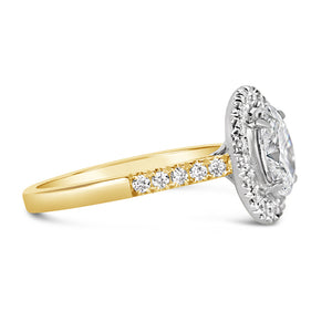 Oval Halo Engagment Ring 1.60ct - Laboratory Grown Diamond