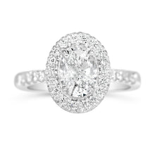 Load image into Gallery viewer, Oval Halo Engagment Ring 1.50ct