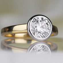 Load image into Gallery viewer, Rocks Bezel Set Round Brilliant Engagement Ring 1.50ct - Laboratory Grown Diamond