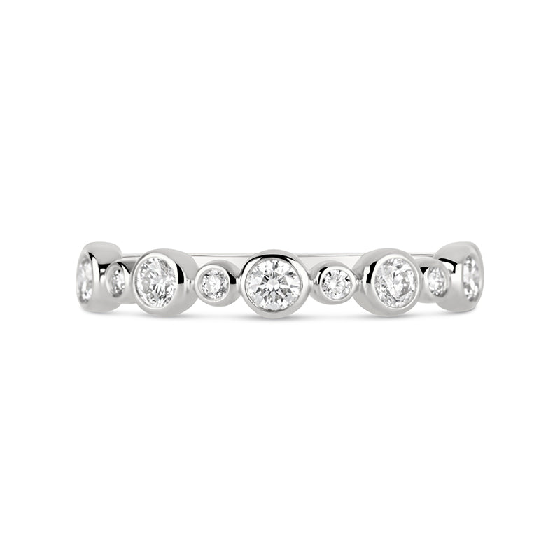 Multi Stone Diamond Bezel Set Ring
