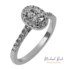 Load image into Gallery viewer, Michael Rock Signature Collection White Gold Oval