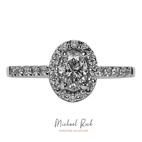 Michael Rock Signature Collection White Gold Oval