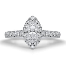 Load image into Gallery viewer, Marquise Halo Engagement Ring 1ct