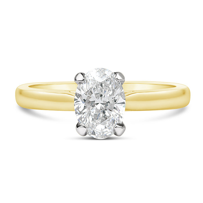 Oval Solitaire Engagement Ring 1.00ct