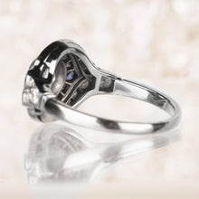 Load image into Gallery viewer, Rocks Vintage Sapphire &amp; Diamond Target Ring