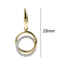 Load image into Gallery viewer, White Stone Double Circle Earrings