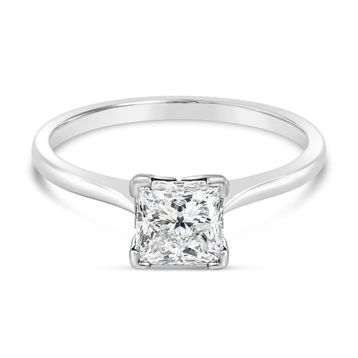 Princess Solitaire Engagement Ring 1ct