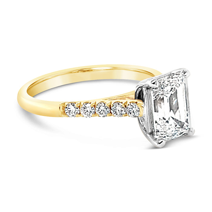 Emerald Cut Solitaire Engagement Ring 2.10ct