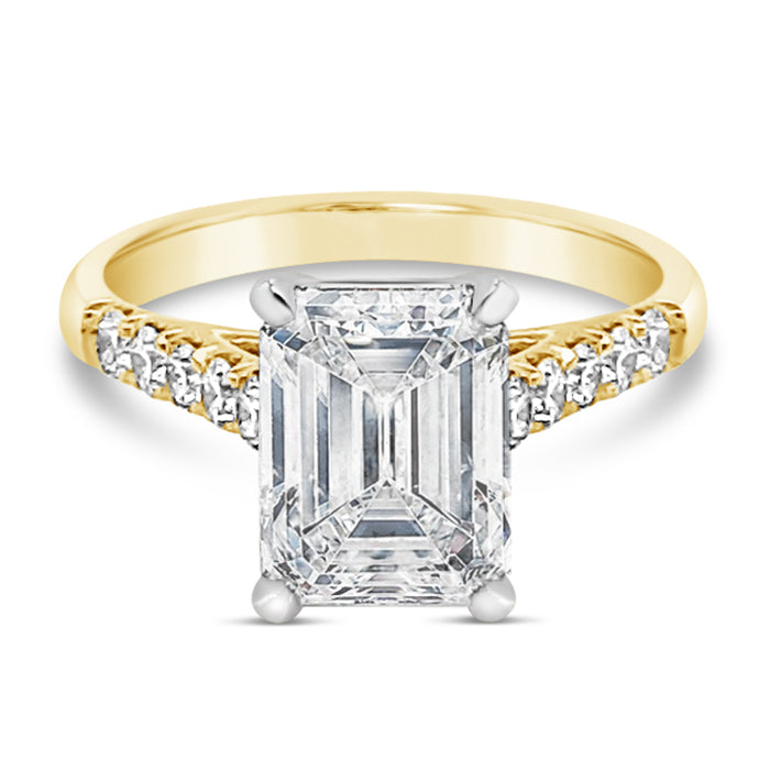 Emerald Cut Solitaire Engagement Ring 2.10ct