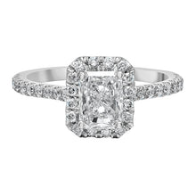 Load image into Gallery viewer, Emerald Halo Engagement Ring 1.17ct