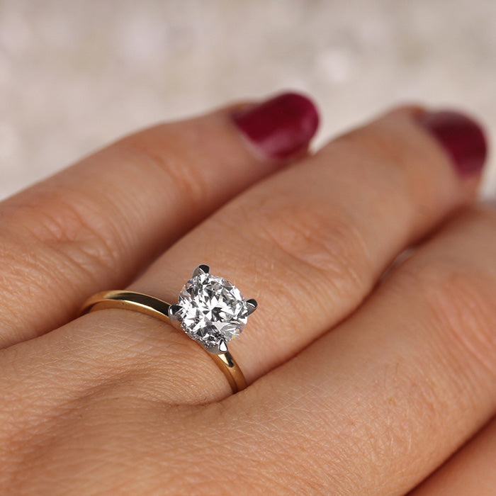 Round Brilliant Hidden Halo Solitaire 1.50ct - Laboratory Grown Diamond