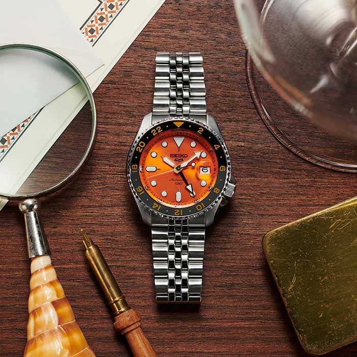 5 Sport ‘Mikan Orange’ GMT SKX Re-Interpretation Watch - SSK005K1 - 42.50mm