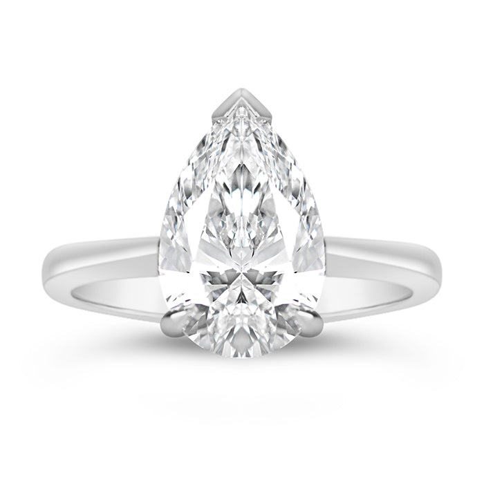 Pear Solitaire Engagment Ring 3ct