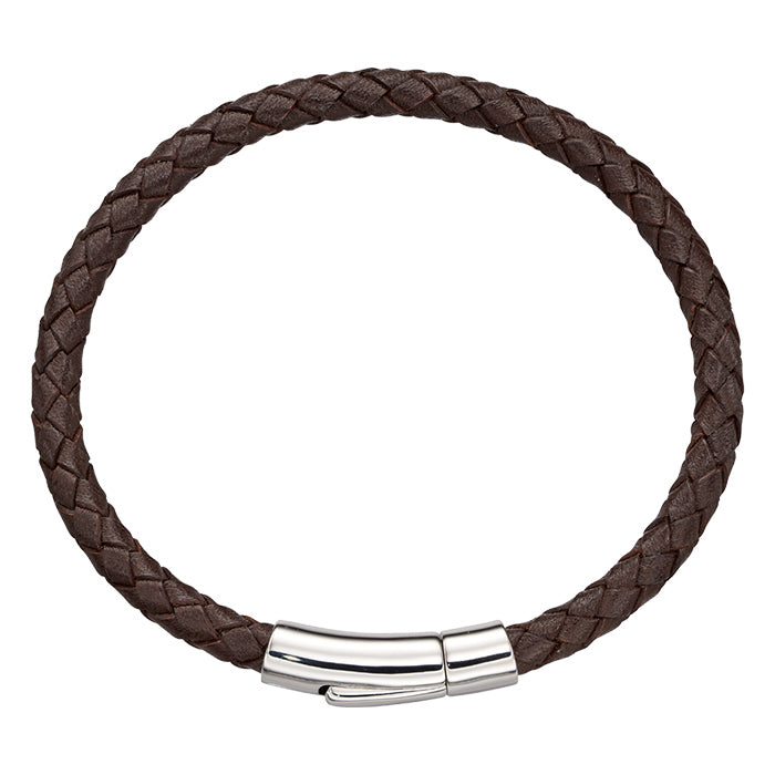 Little Star Dan Brown Leather Braided Bracelet