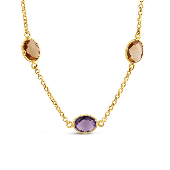 Rocks Citrine & Amethyst Bracelet