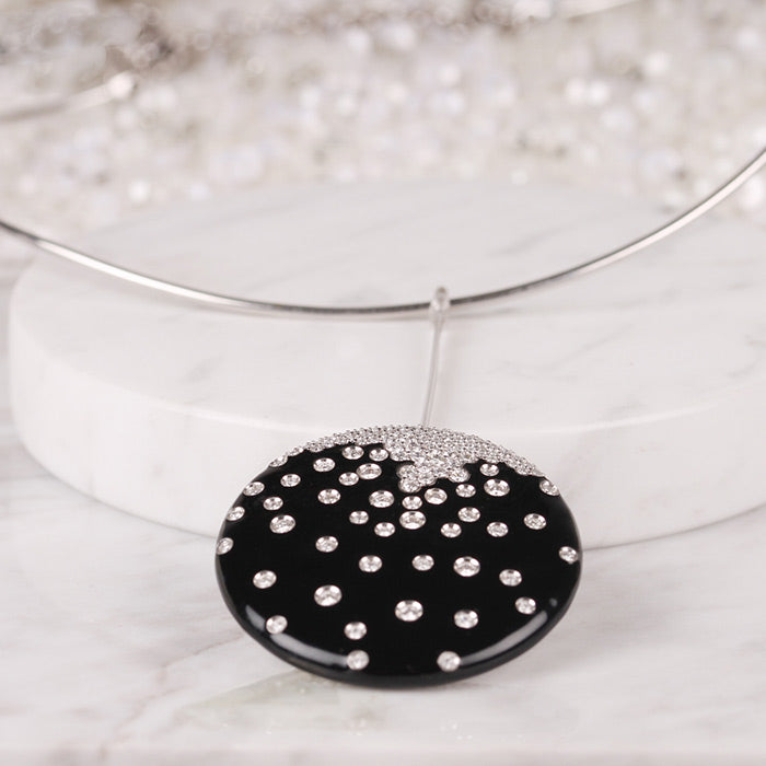 Damiani Diamond & Onyx Drop Pendant - 1.37ct