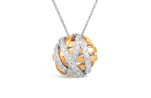 Load image into Gallery viewer, Damiani Two Tone Diamond Crossover Pendant