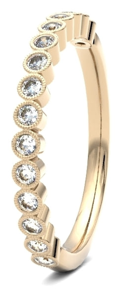 Millgrain Bezel Diamond Set Ladies Wedding Ring