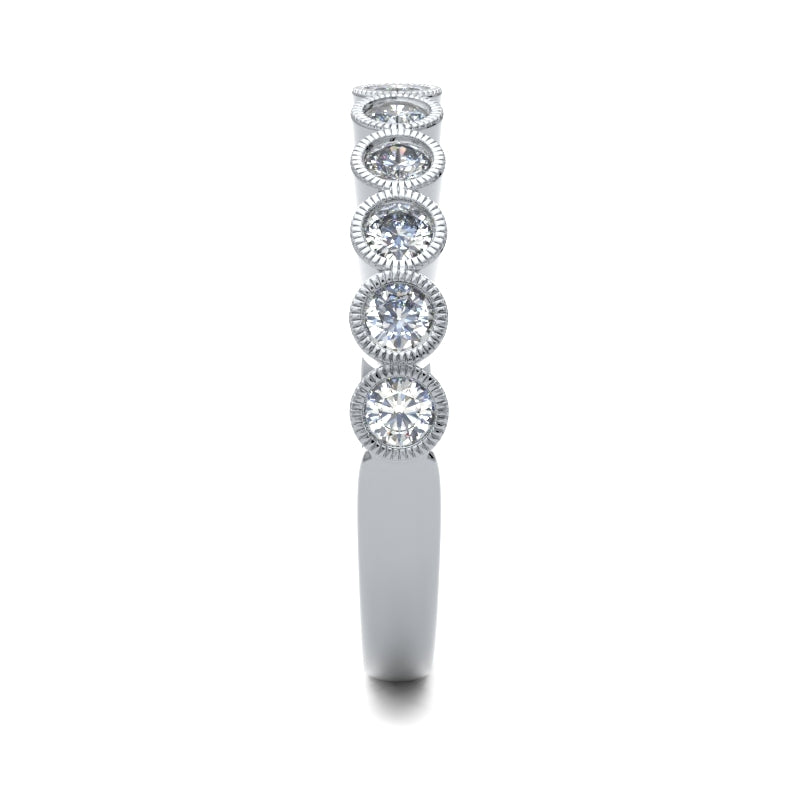 ROUND BRILLIANT CUT MILLGRAIN BEZEL - 0.33ct