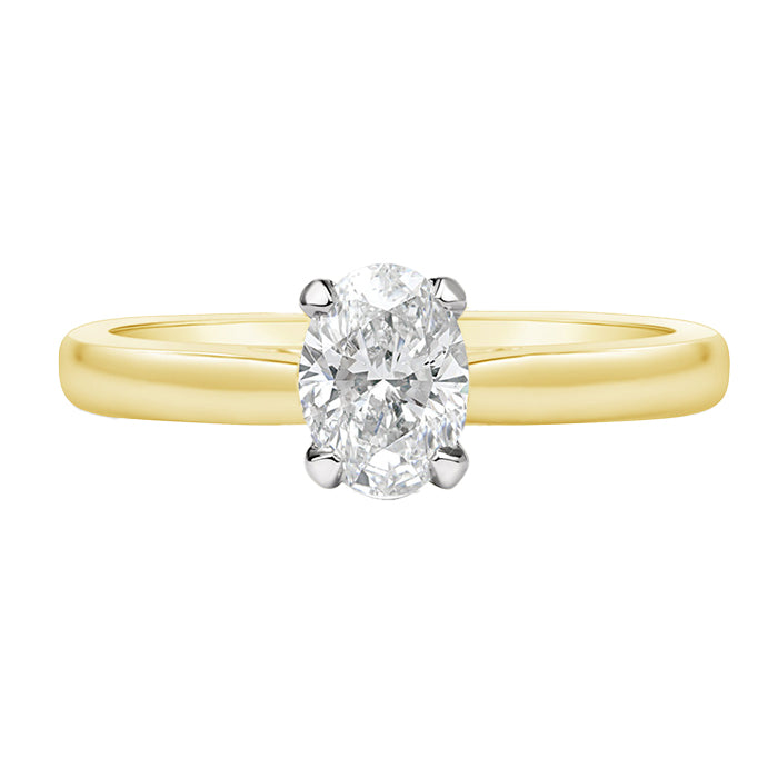Oval Solitaire Engagement Ring 0.50ct