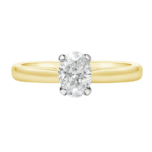 Oval Solitaire Engagement Ring 0.51ct - Laboratory Grown Diamond