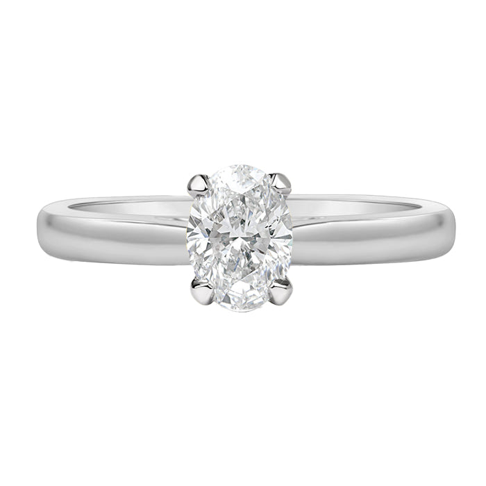 Oval Solitaire Engagement Ring 0.50ct