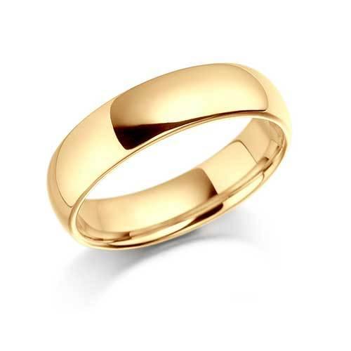 Rocks Gents Gold Plain Polished Wedding Band - Rocks Jewellers