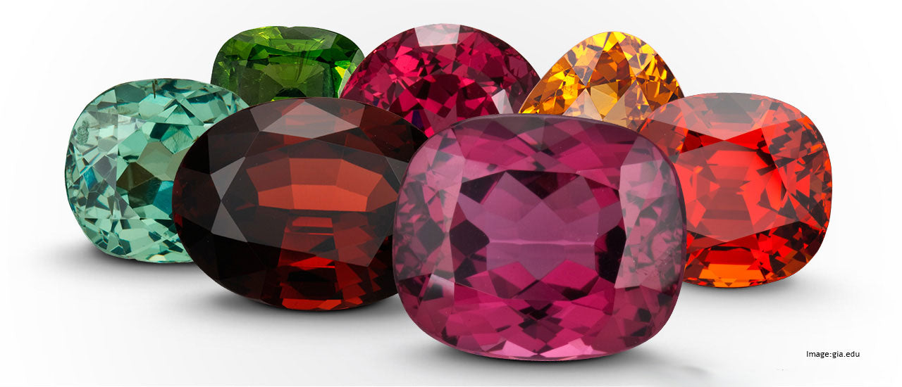 Different Coloured Garnet Gemstone | January Birthstone | Rocks Jewellers Dublin