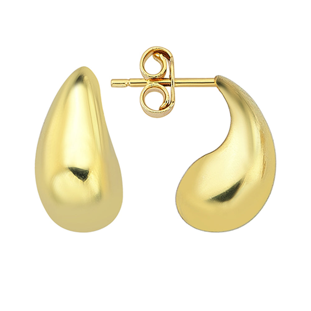 Bulbous Teardrop Earrings 13x6mm