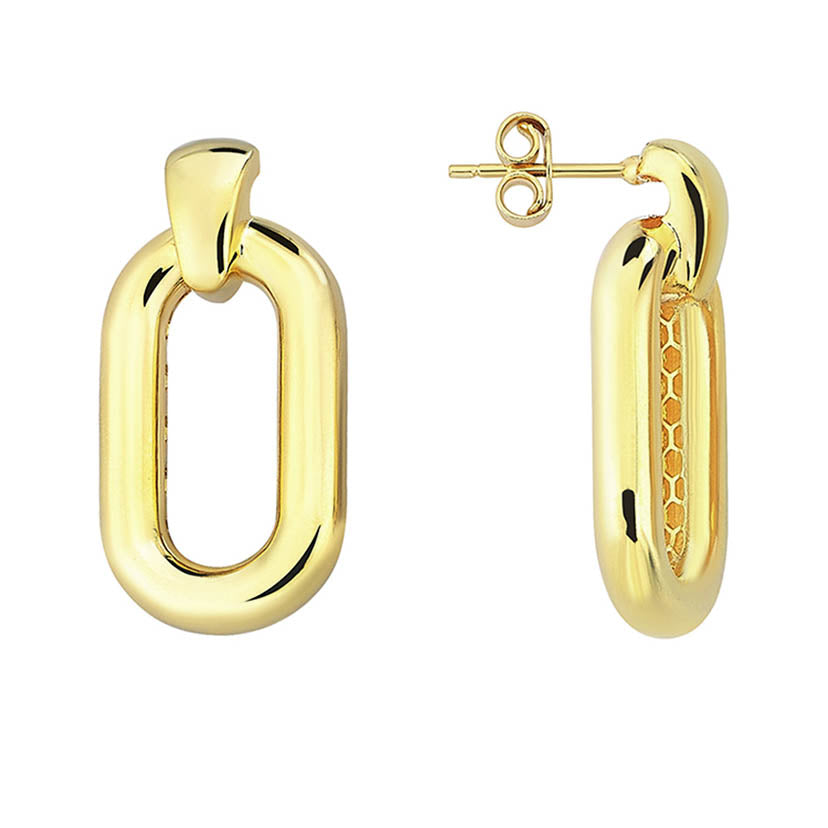 Paperclip Link Drop Earrings